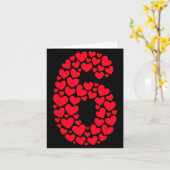 Valentine’s Day 67 Filled With Heart Funny Six Sev Kaart (Gele Bloem)