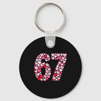 Valentine’s Day 67 Hearts Romantic Funny Six Seven Sleutelhanger