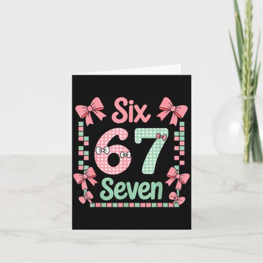 Valentine’s Day 67 Meme Filled With Hearts Funny S Kaart (Voorkant)