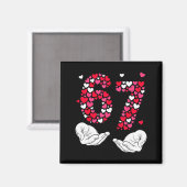 Valentine’s Day 6-7 Meme Six Seven 6 7 Valentine H Magneet (Voorkant / Achterkant)