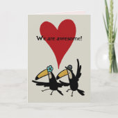 Valentine’s Day card: Awesome Two Toucans with Pic Bedankkaart (Voorkant)