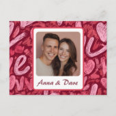 Valentine’s Day Custom Photo & Name Card Briefkaart (Voorkant)