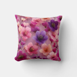 Valentine’s Day Floral Romantic Pink Purple Kussen