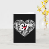 Valentine’s Day Funny 67 Meme Six Seven 6 7 Valent Kaart (Gele Bloem)