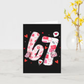 Valentine’s Day Funny 67 Meme Six Seven 6 7 Valent Kaart (Gele Bloem)