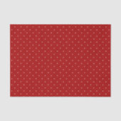 Valentine’s Day Girly Soft Red Heart Pattern Tissuepapier (Voorkant)