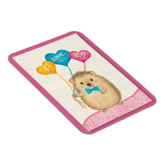Valentine’s Day I Love You Cute Hedgehog Magneet
