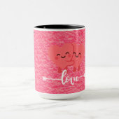 Valentine’s Day Love Mug – Pink Hearts Design (Centre)