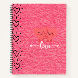 Valentine’s Day Love Notebook – Pink Hearts Design Notitieboek