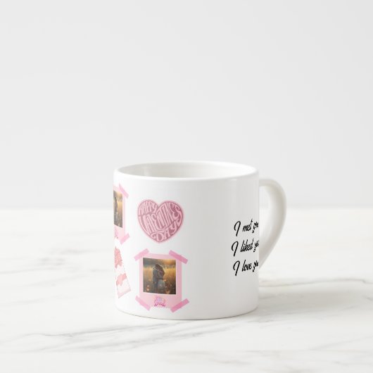 Valentine’s Day Personalized Espresso Mug (Devant droit)