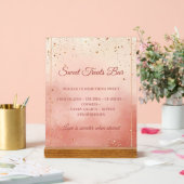 Valentine’s Treat Table Sign – Blush Pink & Gold (Mariage)