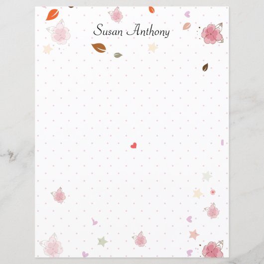 Valentine Shabby Chic Polka Dot Papier fixe (Dos)