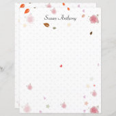 Valentine Shabby Chic Polka Dot Papier fixe (Devant / Derrière)