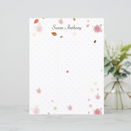 Valentine Shabby Chic Polka Dot Papier fixe (Debout devant)