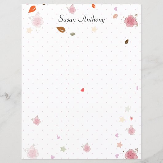 Valentine Shabby Chic Polka Dot Papier fixe (Devant)