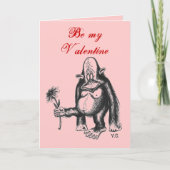 Valentine singe mignon carte design (Devant)