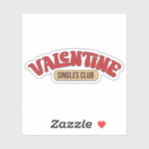 Valentine Single Club Sticker - Valentijnsticker