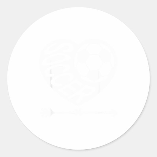 Valentine Soccer Heart Drip Srt Love Valentines Da Ronde Sticker (Voorkant)