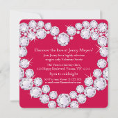 Valentine soirée carreau coeur invitation (Dos)