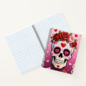 Valentine Sugar Skull Notebook Notitieboek (Binnen)