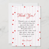 Valentine Sweatheart birthday Thank You card Kaart (Voorkant)