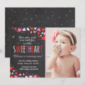 Valentine Sweetheart Anniversaire Fête Invitation (Devant / Derrière)