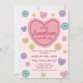 Valentine Sweetheart Candy Baby shower Invitation (Devant)