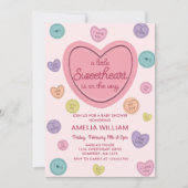 Valentine Sweetheart Candy Baby shower Invitation (Devant)