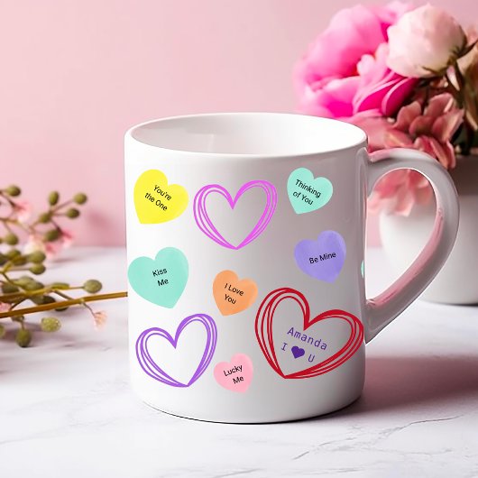 Valentine Sweetheart Candy Phases Mug café