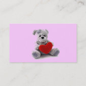 Valentine Teddy Bear Carte de visite (Dos)