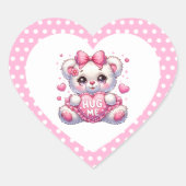 Valentine Teddy Heart Stickers (Devant)