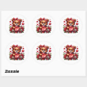 Valentine Teddy Stickers (Feuille)