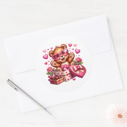 Valentine Teddy Stickers (Enveloppe)