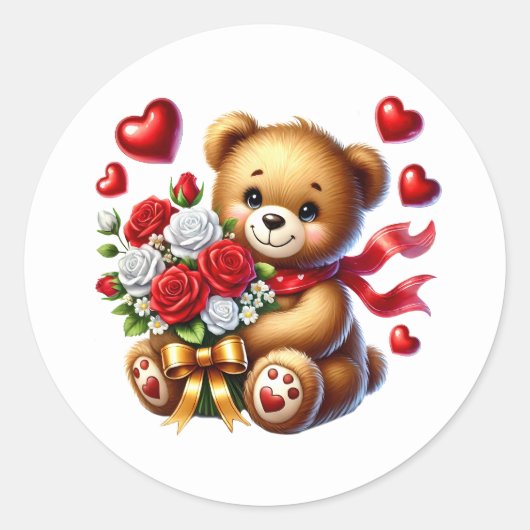 Valentine Teddy Stickers (Devant)