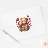 Valentine Teddy Stickers (Envelop)