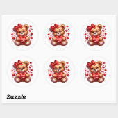 Valentine Teddy Stickers (Feuille)