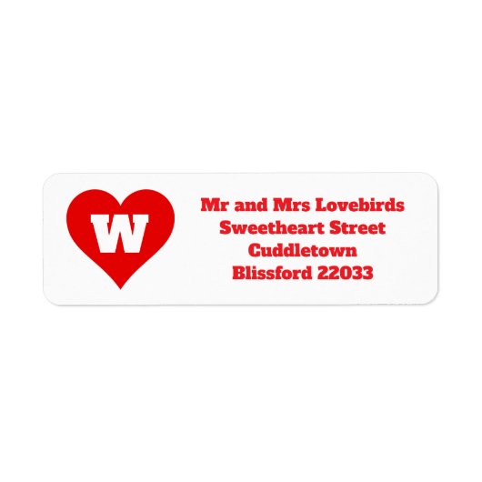 Valentine Themed Address Label (Voorkant)
