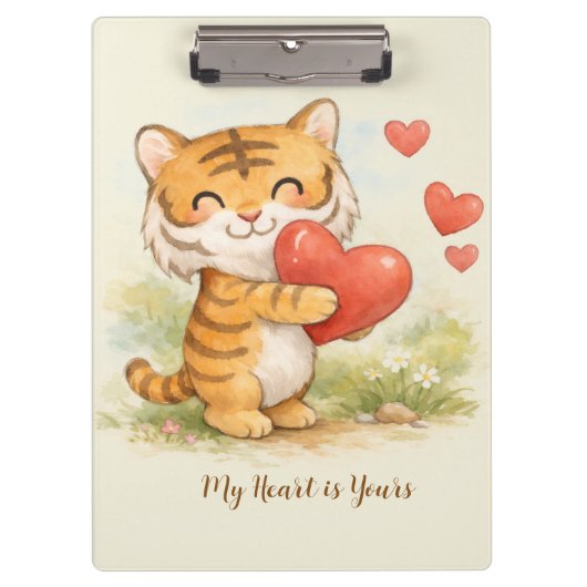 Valentine tiger klembord (Voorkant)