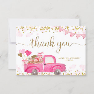 Valentine Truck Sweetheart Carte de remerciements