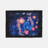 Valentine Van Gogh Starry Night Heart Matching Cou Fleece Deken (Voorkant (Horizontaal))