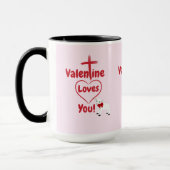 Valentine vous aime deux tone café Mug (Gauche)
