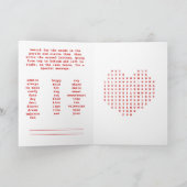 Valentine Word Search Cartes de proposition (Intérieur)