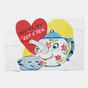 valentines aiment la serviette de cuisine