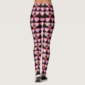 Valentines Aimer Candy Coeurs et visages Leggings (Dos)
