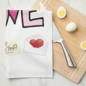 valentines amour cuisine serviette (Quart Plié)