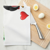 valentines amour cuisine serviette (Quart Plié)