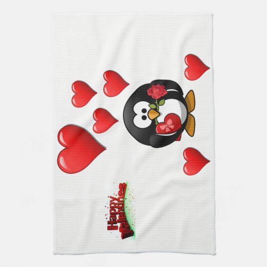 valentines amour cuisine serviette (Vertical)