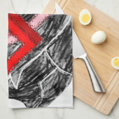 valentines amour cuisine serviette (Quart Plié)