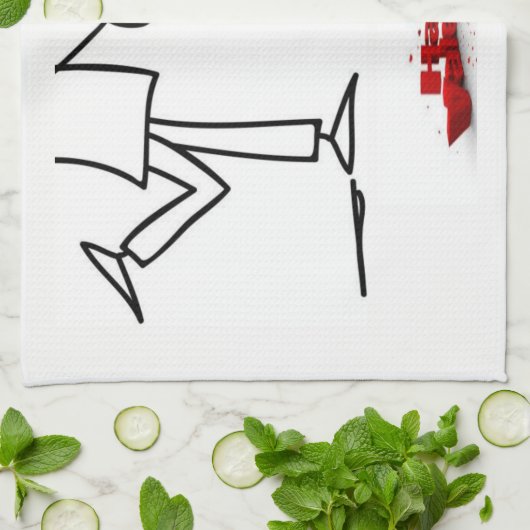 valentines amour cuisine serviette (Plié)