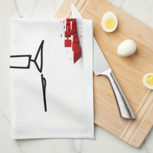 valentines amour cuisine serviette (Quart Plié)